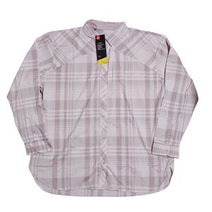 UNDER ARMOUR High Tide Plaid Long Sleeve Womens XL